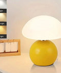 Mushroom-Shaped Ceramic LED Table Lamp with Color Modes — product view