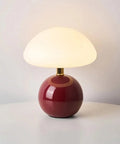 Mushroom-Shaped Ceramic LED Table Lamp with Color Modes — product view