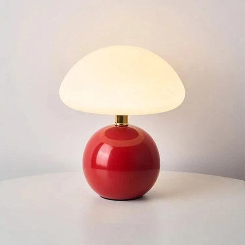 Mushroom-Shaped Ceramic LED Table Lamp with Color Modes — product view
