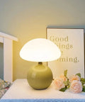 Mushroom-Shaped Ceramic LED Table Lamp with Color Modes — product view