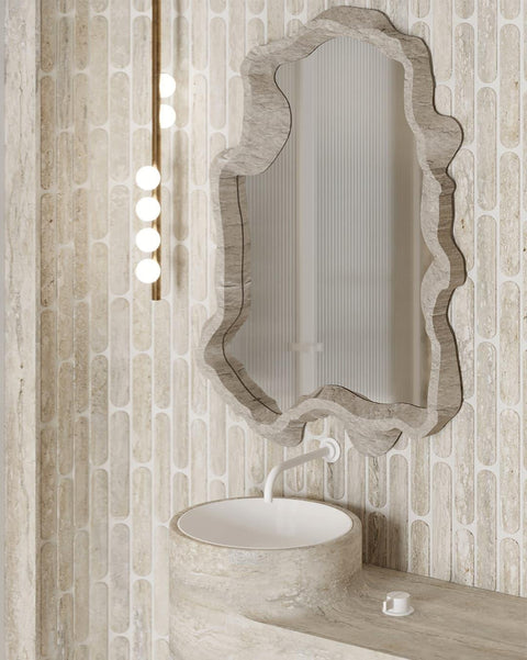 Wall Sconce with Glass Globes and Vertical Brass Tube Frame