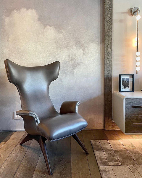 Wall Sconce with Glass Globes and Vertical Brass Tube Frame