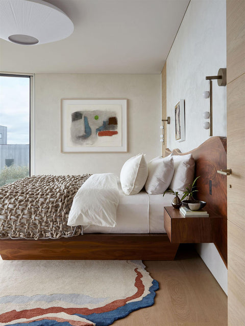 Wall Sconce with Glass Globes and Vertical Brass Tube Frame