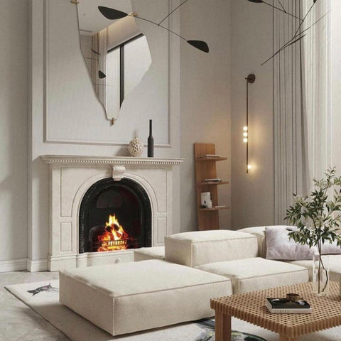 Wall Sconce with Glass Globes and Vertical Brass Tube Frame
