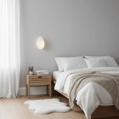 Hand-Blown Bubble Glass Wall Lamp with Sculptural Shade