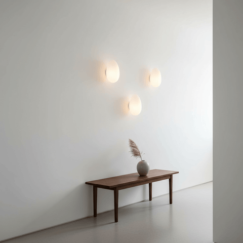 Hand-Blown Bubble Glass Wall Lamp with Sculptural Shade