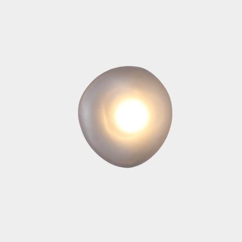 Hand-Blown Bubble Glass Wall Lamp with Sculptural Shade