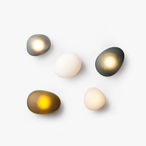 Hand-Blown Bubble Glass Wall Lamp with Sculptural Shade