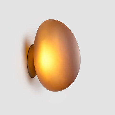 Hand-Blown Bubble Glass Wall Lamp with Sculptural Shade