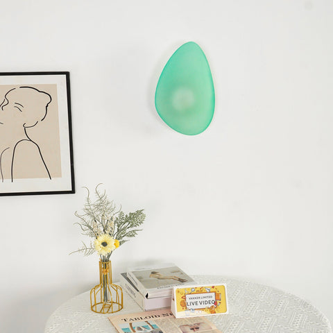 Hand-Blown Bubble Glass Wall Lamp with Sculptural Shade