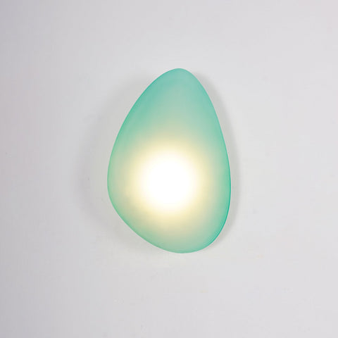 Hand-Blown Bubble Glass Wall Lamp with Sculptural Shade