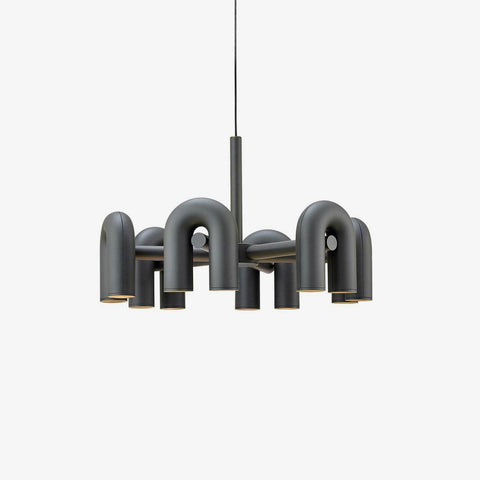 Cirkus Adjustable Chandelier with Rotating U-Shaped Heads