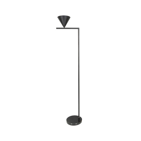 Floor Lamp with Adjustable Cone Shade and Marble Base