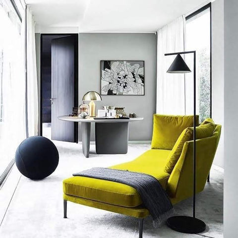 Floor Lamp with Adjustable Cone Shade and Marble Base