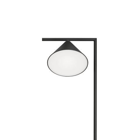 Floor Lamp with Adjustable Cone Shade and Marble Base