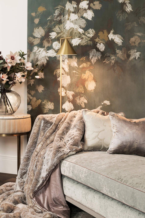 Floor Lamp with Adjustable Cone Shade and Marble Base