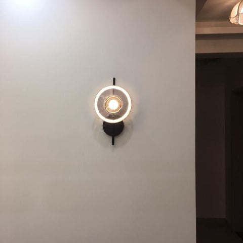 Wall Light with Round Glass Shade