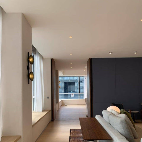 Wall Light with Round Glass Shade