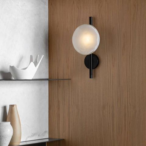 Wall Light with Round Glass Shade