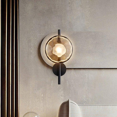 Wall Light with Round Glass Shade