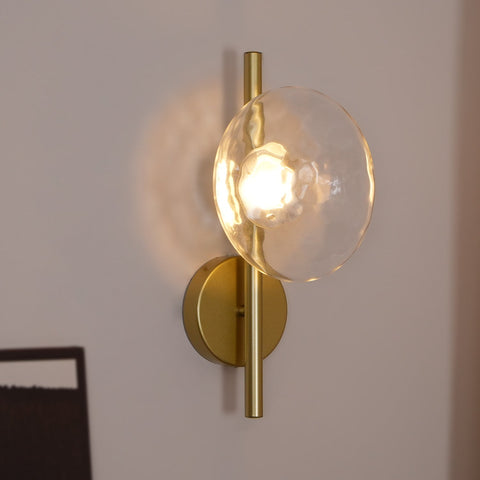 Wall Light with Round Glass Shade