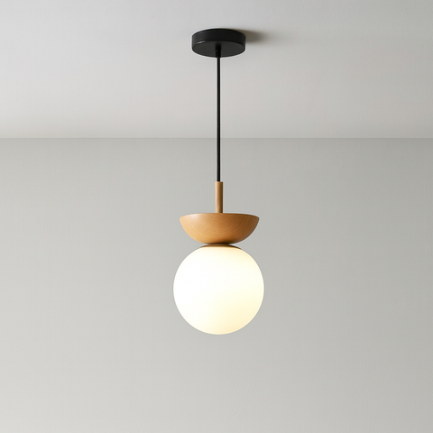 Minimalist Japanese Globe Pendant Lamp