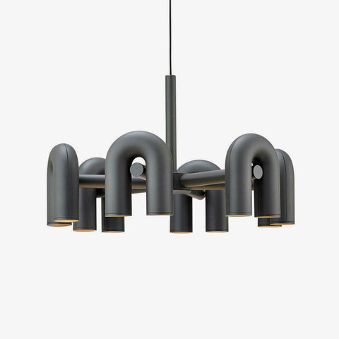 Cirkus Adjustable Chandelier with Rotating U-Shaped Heads