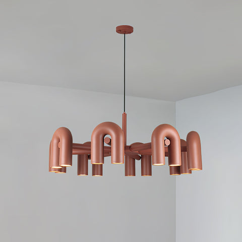 Cirkus Adjustable Chandelier with Rotating U-Shaped Heads