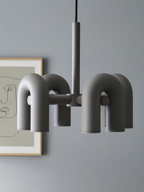Cirkus Adjustable Chandelier with Rotating U-Shaped Heads