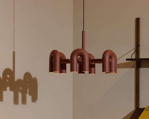 Cirkus Adjustable Chandelier with Rotating U-Shaped Heads