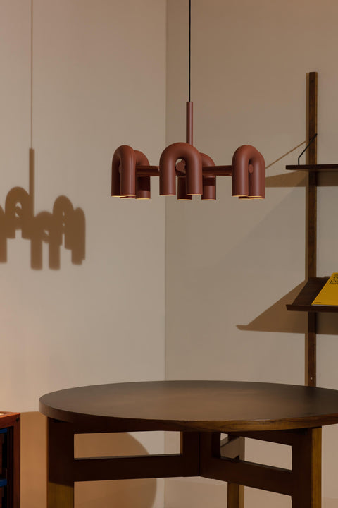 Cirkus Adjustable Chandelier with Rotating U-Shaped Heads