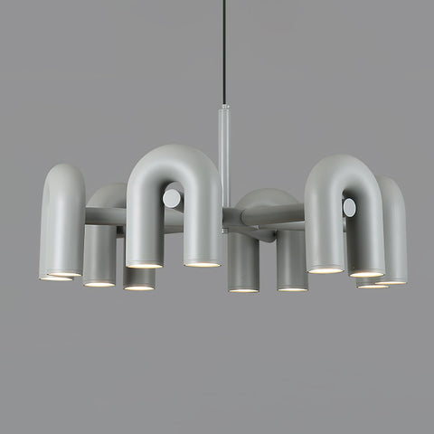 Cirkus Adjustable Chandelier with Rotating U-Shaped Heads