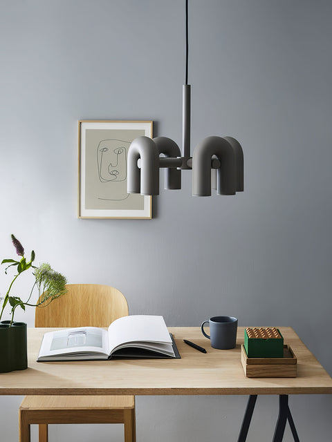 Cirkus Adjustable Chandelier with Rotating U-Shaped Heads