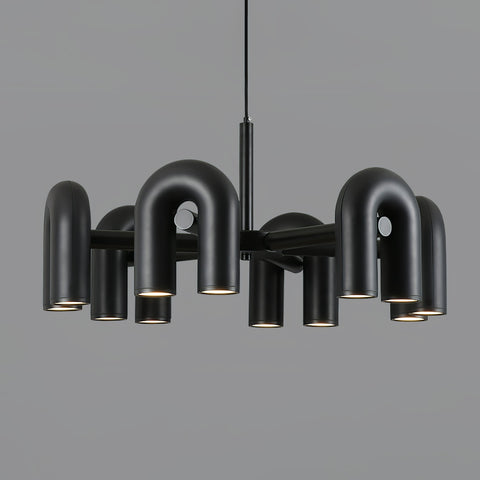 Cirkus Adjustable Chandelier with Rotating U-Shaped Heads