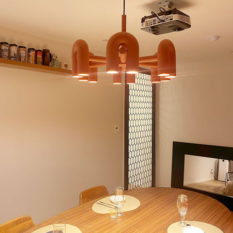 Cirkus Adjustable Chandelier with Rotating U-Shaped Heads