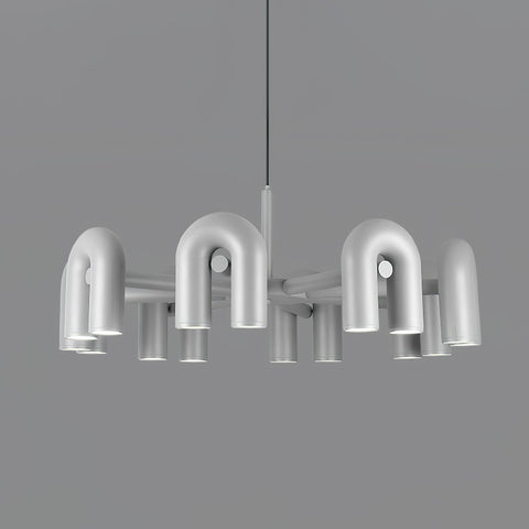 Cirkus Adjustable Chandelier with Rotating U-Shaped Heads