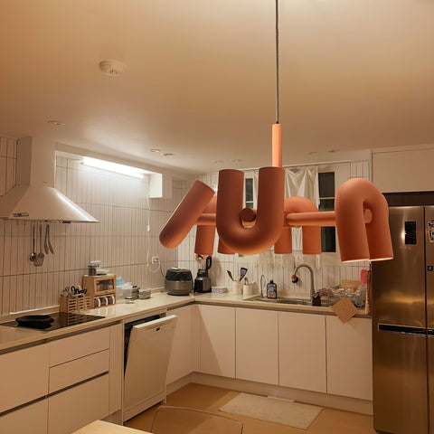 Cirkus Adjustable Chandelier with Rotating U-Shaped Heads