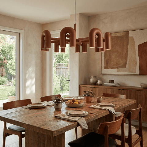 Cirkus Adjustable Chandelier with Rotating U-Shaped Heads