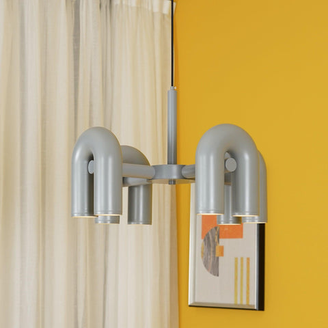 Cirkus Adjustable Chandelier with Rotating U-Shaped Heads