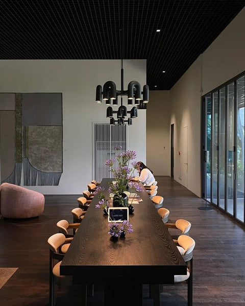 Cirkus Adjustable Chandelier with Rotating U-Shaped Heads