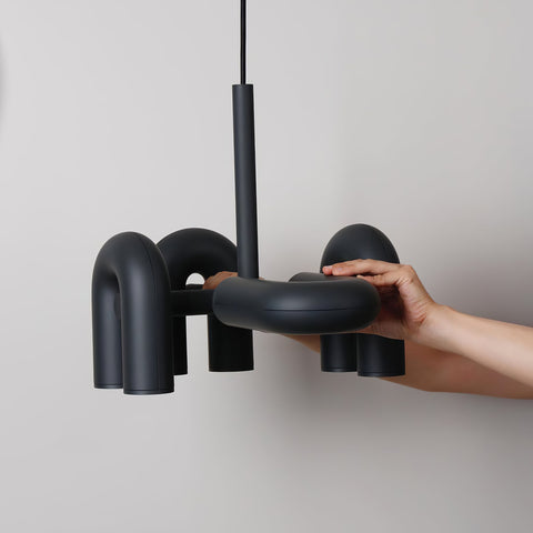 Cirkus Adjustable Chandelier with Rotating U-Shaped Heads