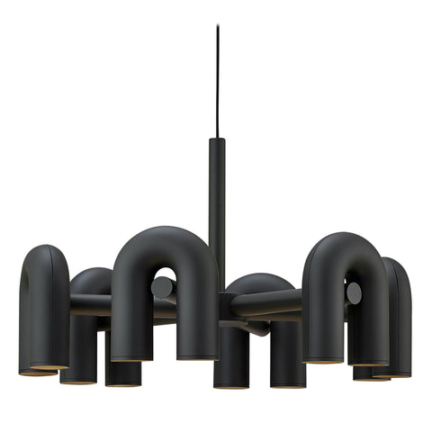Cirkus Adjustable Chandelier with Rotating U-Shaped Heads