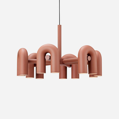 Cirkus Adjustable Chandelier with Rotating U-Shaped Heads
