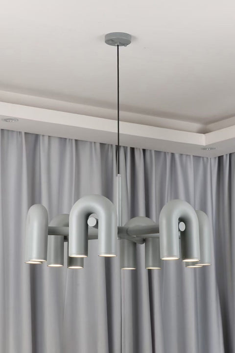 Cirkus Adjustable Chandelier with Rotating U-Shaped Heads
