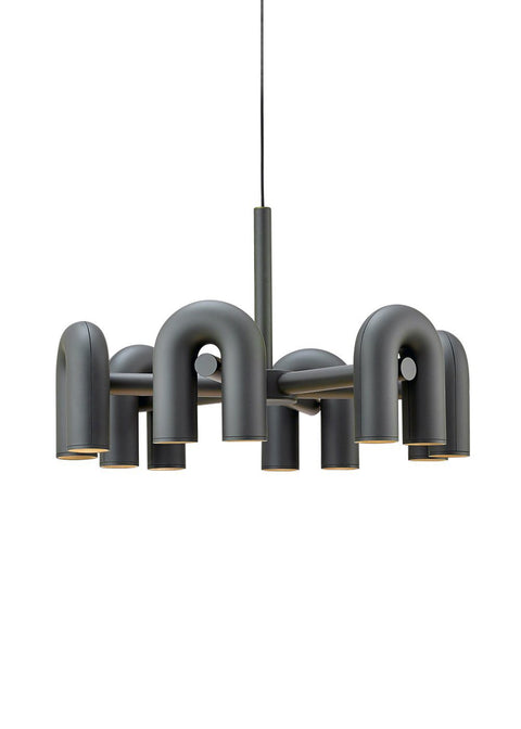 Cirkus Adjustable Chandelier with Rotating U-Shaped Heads