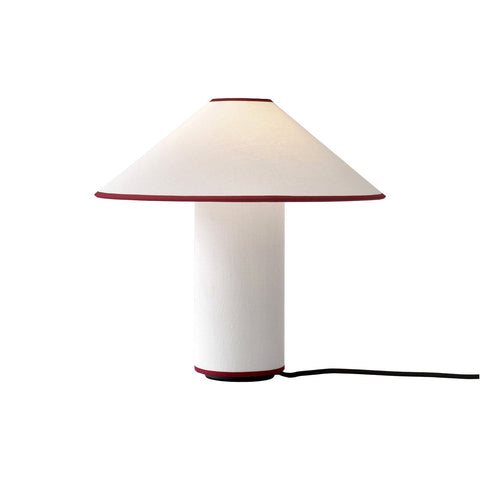Fabric Shade Table Lamp with Minimalist Cylindrical Base for Indoor Spaces