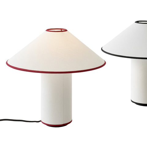Fabric Shade Table Lamp with Minimalist Cylindrical Base for Indoor Spaces