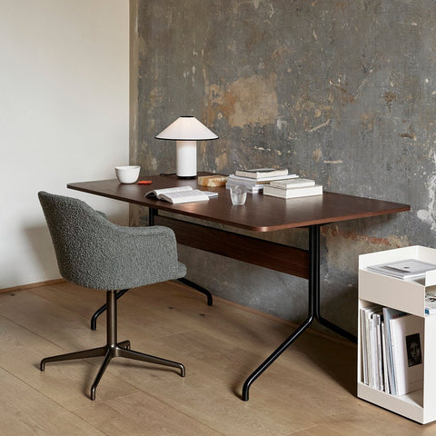 Fabric Shade Table Lamp with Minimalist Cylindrical Base for Indoor Spaces
