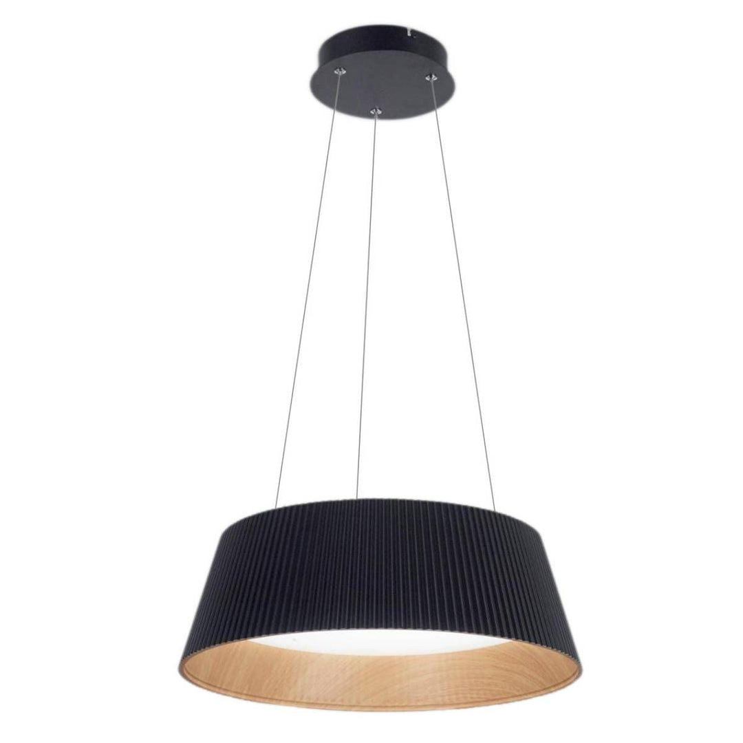 Ribbed Pendant Light with Integrated LED – Lamp Point