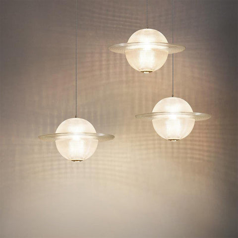 Glass Planet Pendant Light with Integrated LED